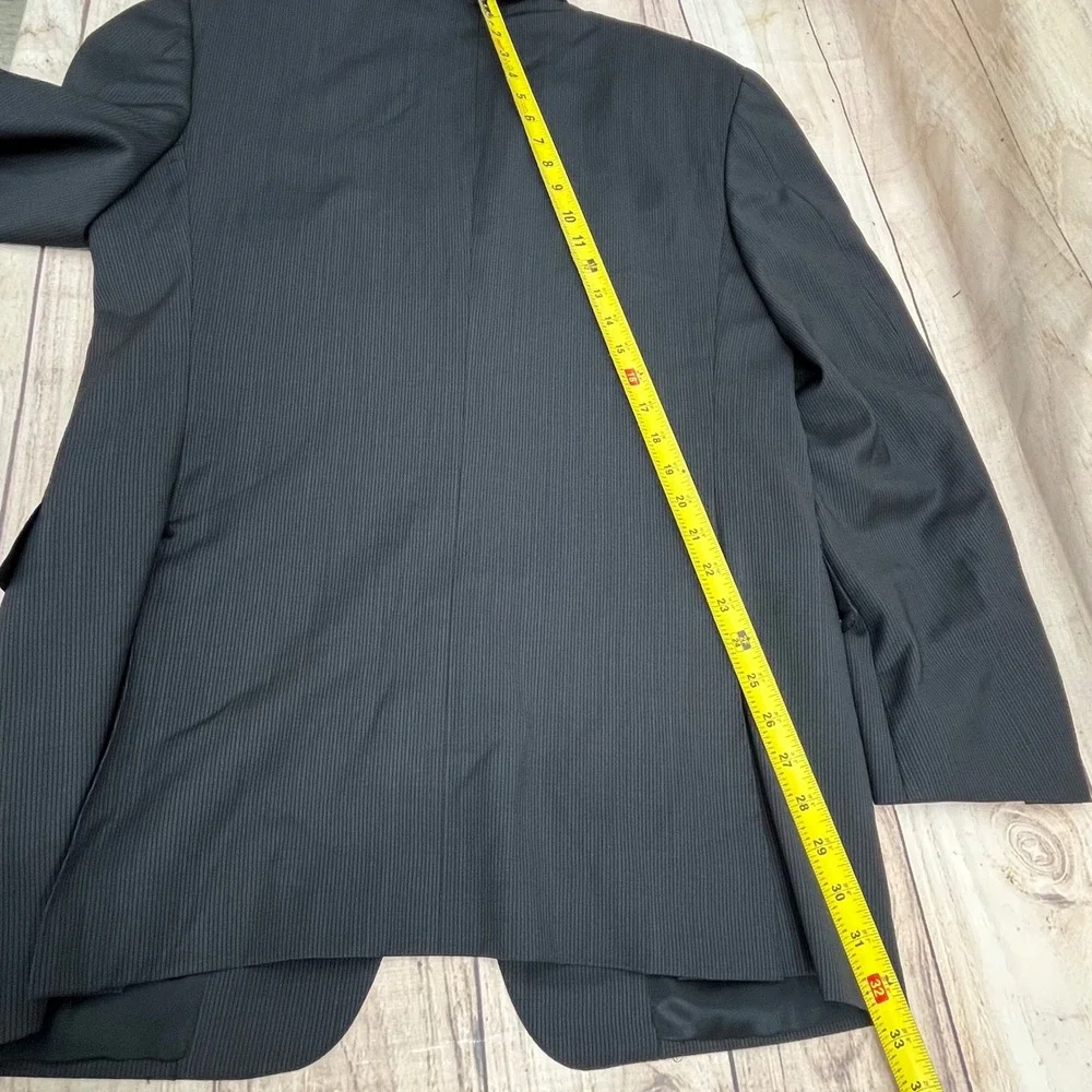 CANALI Suit Jacket Blazer Men's Charcoal Pinstripe 100%Wool Water Resistant 40US - Picture 11 of 11